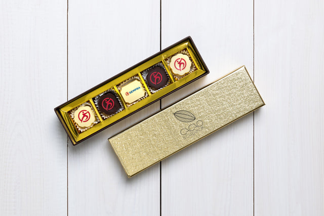 5 Piece Box Corporate Gift, Party Favor, Custom Chocolate