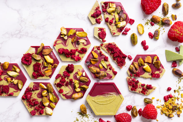 Raspberry Pistachio Mendiants