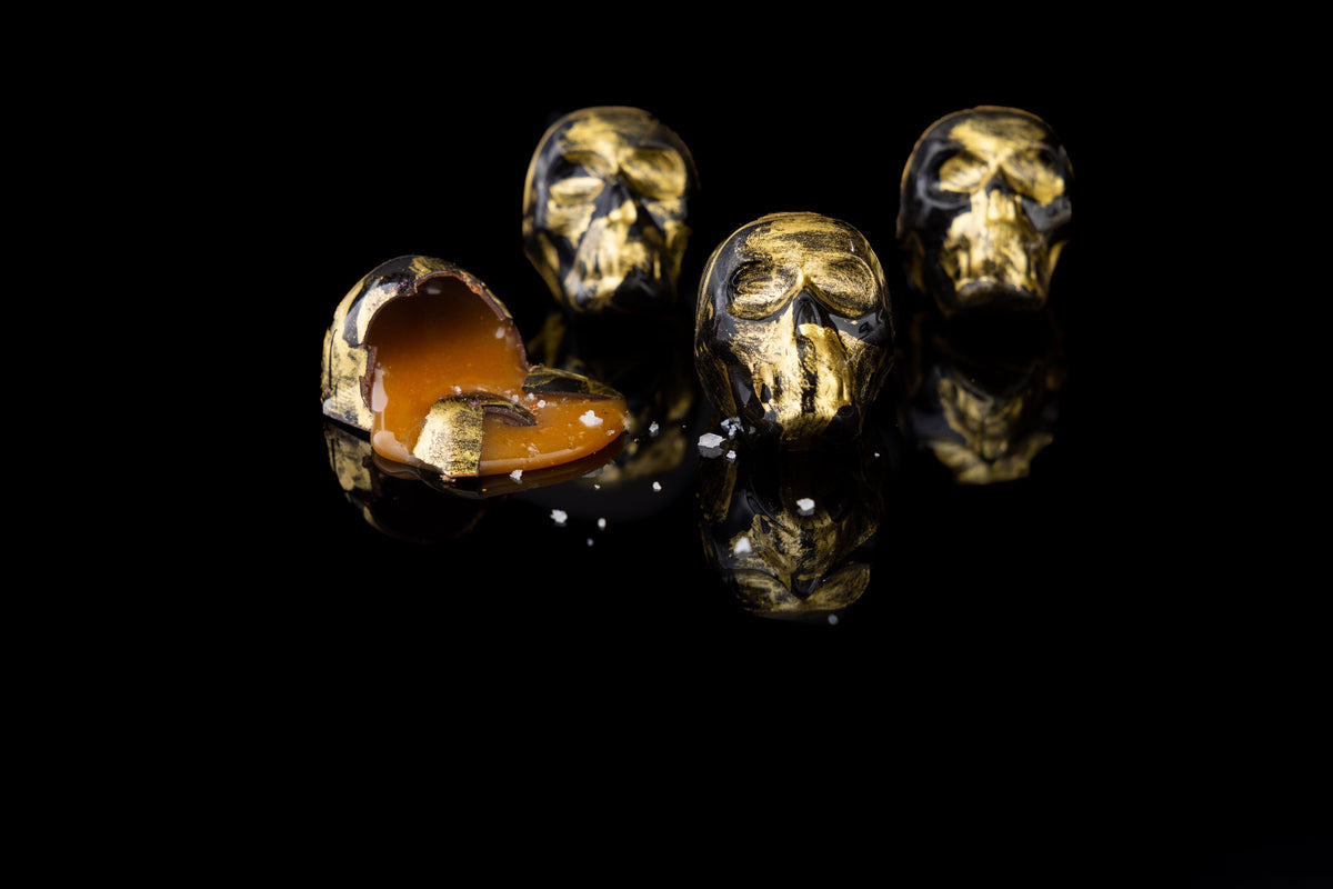 Raspberry Caramel Skulls