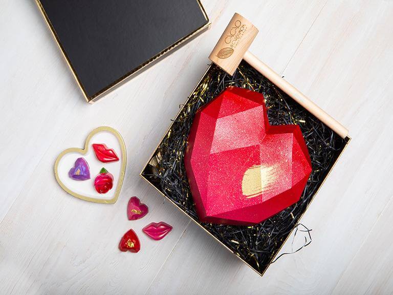 Red Heart shaped Smash Cake 